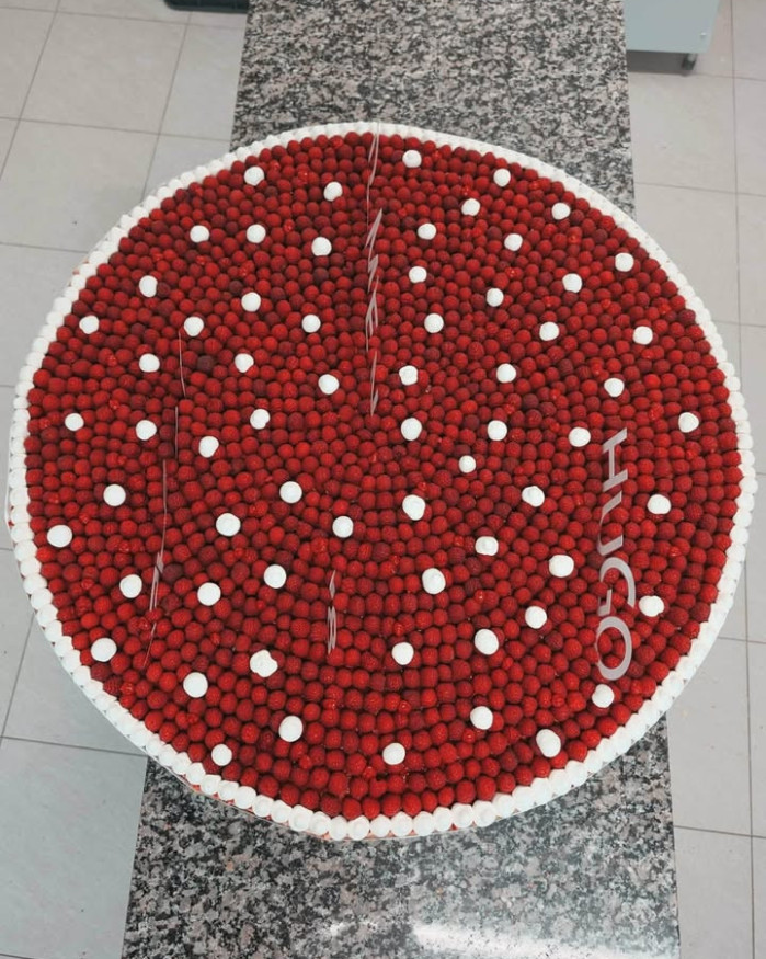 Tartes framboises XXL